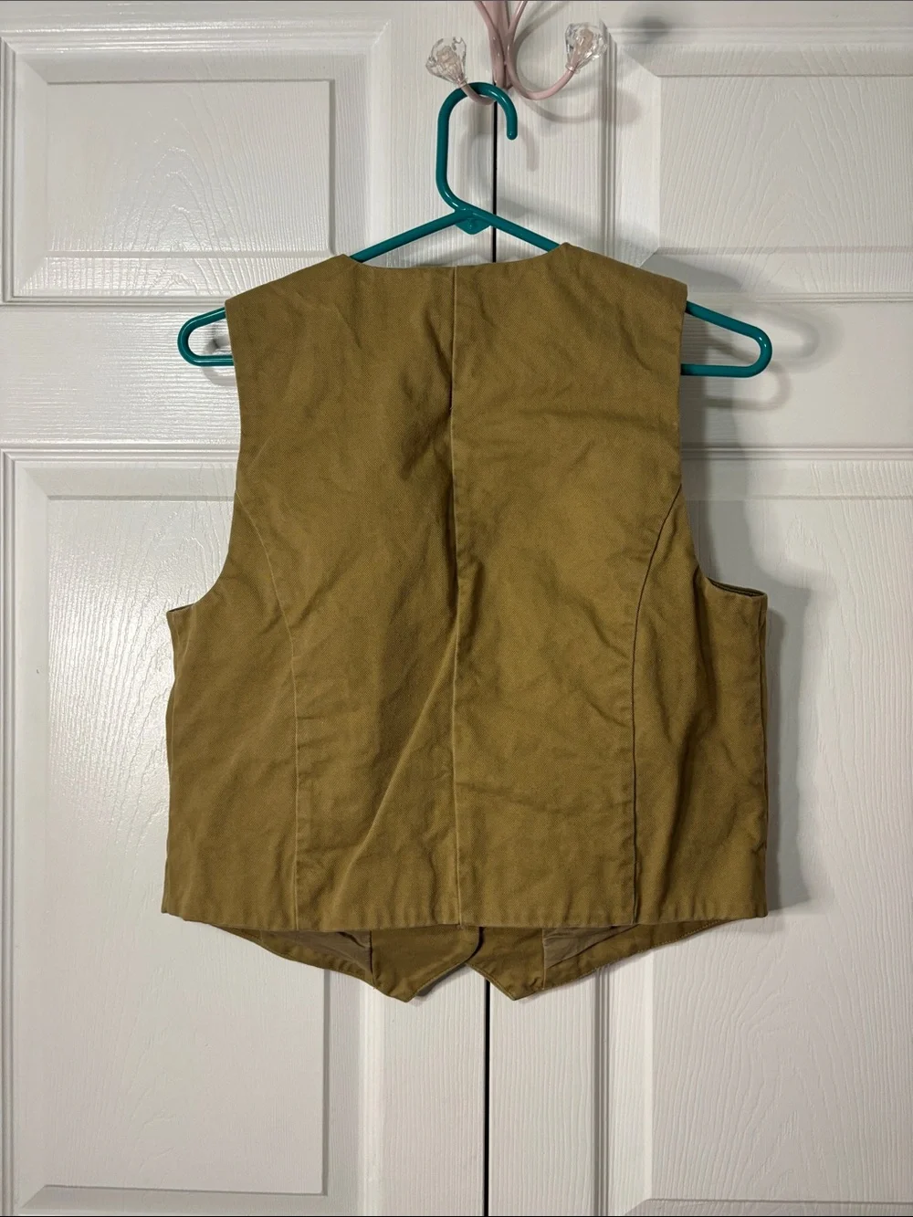 Madewell Kaki Toned Cotton Vest Sz 10 VGUC - Picture 3 of 3